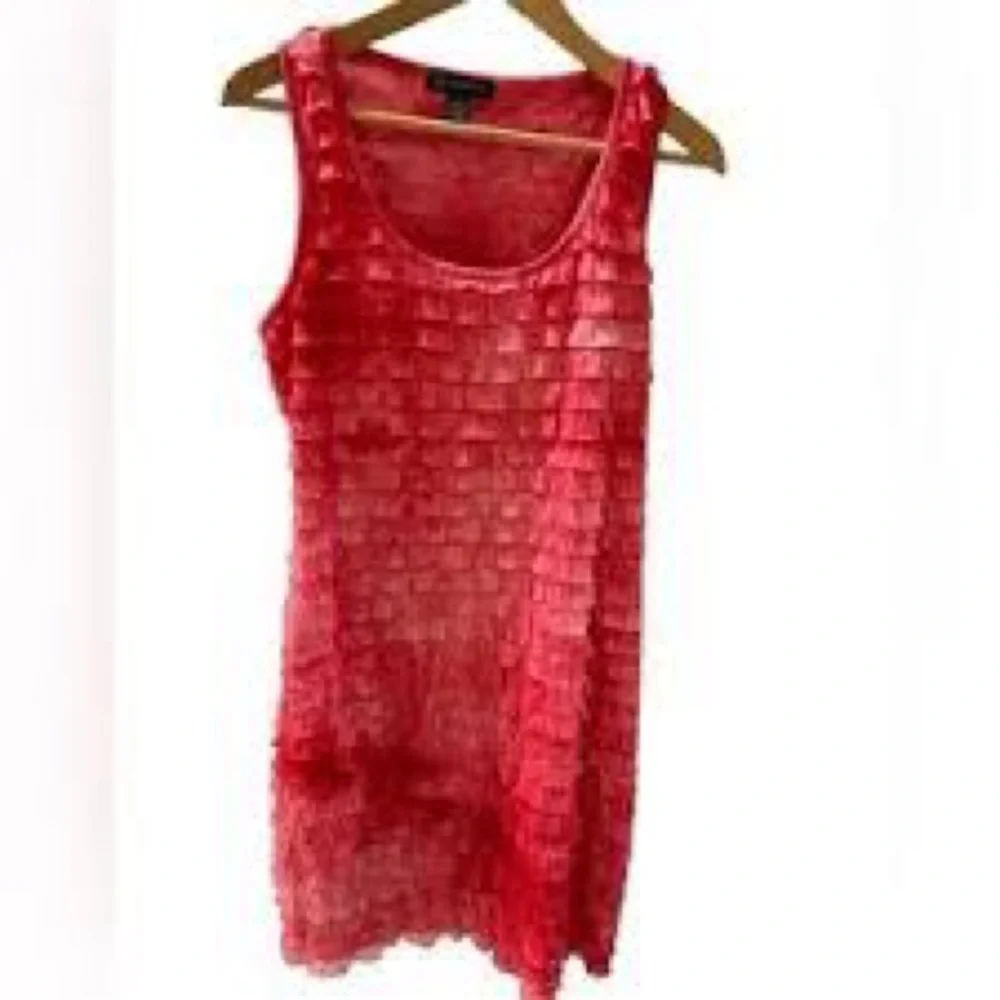 INC Ruffled Sleeveless Layered Top - Picture 1 of 6